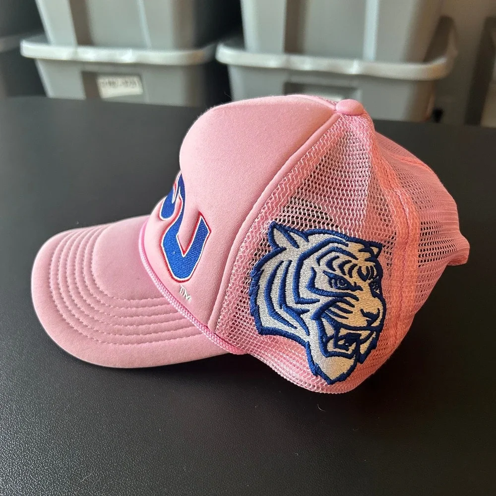 YKIK Young Kings TSU Tennessee State University Tigers Trucker Hat Pink Snapback